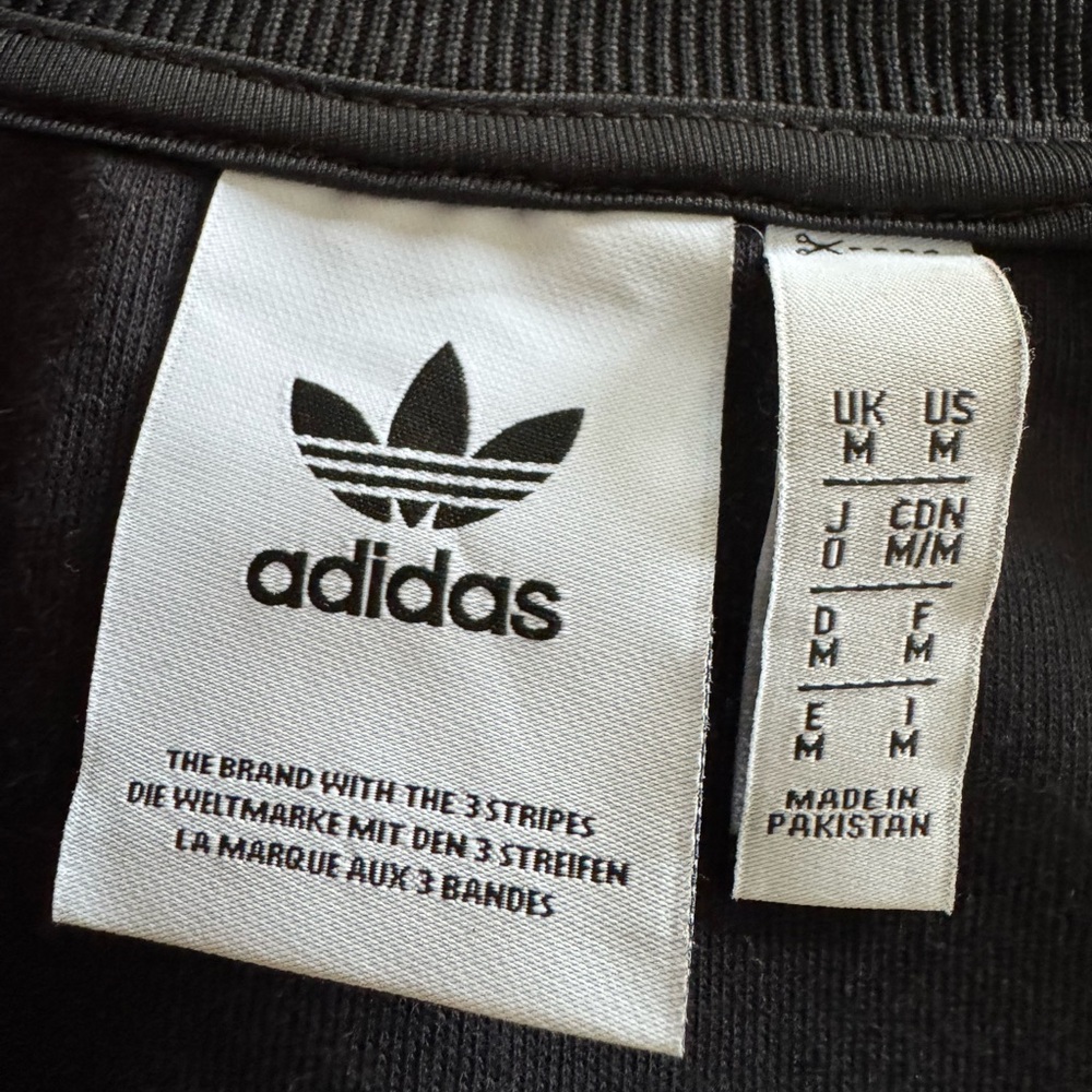 Adidas Black and White Bomber/Track Jacket Size Medium - Picture 3 of 3